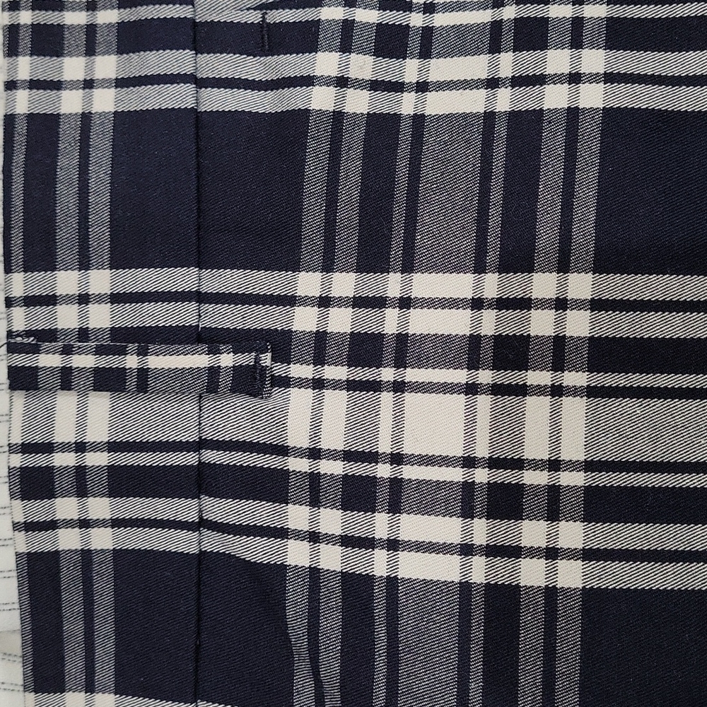 Ann Taylor Navy Plaid Shorts Size 2 - Picture 5 of 6